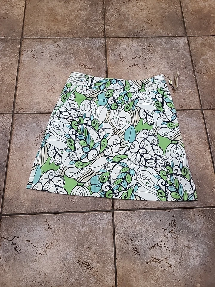 Skort Sport Haley Para Mujer Talla 2 Multicolor Verde Patrón Geométrico Foto 2 de 4