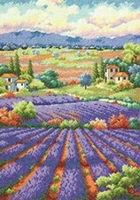 Dimensions Gold Counted Cross Stitch Kit 35299 - Fields Of Lavender -New, Sealed