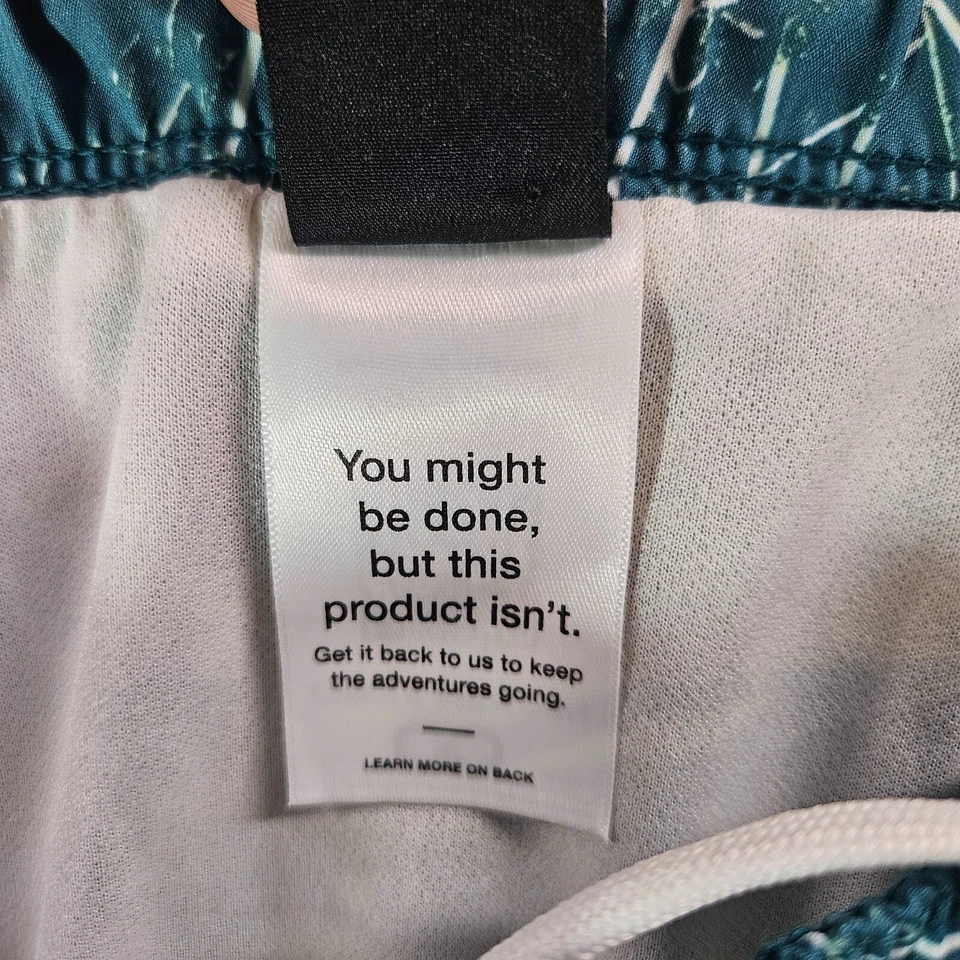 Nuevo sin etiquetas Pantalones Cortos de Natación The North Face Para Hombre XXL Secado Flash Abstracto Forrado Verde Foto 4 de 4