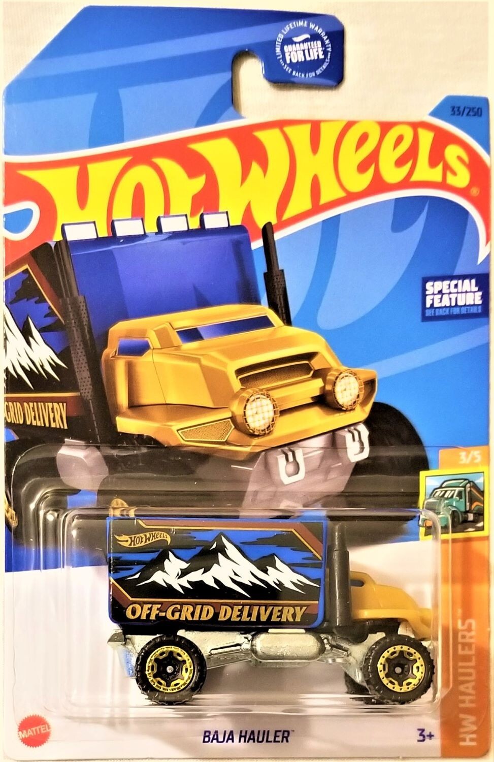 Hot Wheels - 2023 HW Haulers 3/5 Baja Hauler 33/250 (BBHKJ98)