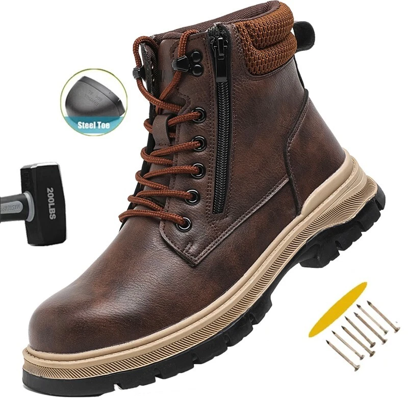 Men Safety Shoes Steel Toe Work Boots Hiking Boots Waterproof Industrial Boots
Opens in a new window