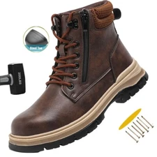 Men Steel Toe Work Boots Safety Shoes Hiking boots Waterproof Industrial Boots