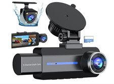 3 Channel 2.5K Dash Cam 1440P Dash Cam Front and Rear Inside Dash Camera for ...