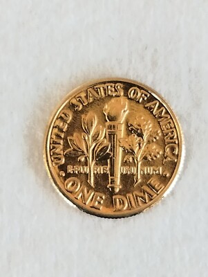 1989 D Sprint Gold Plated Dime Very Rare Collectors Dream Only Few