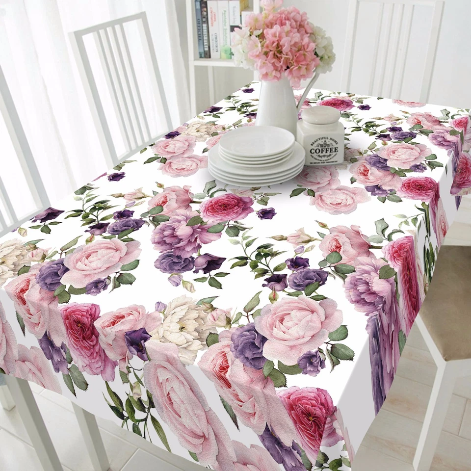 3D Flowers 66 Tablecloth Table Cover Cloth Birthday Party AJ WALLPAPER UK Lemon - Image 2 of 4