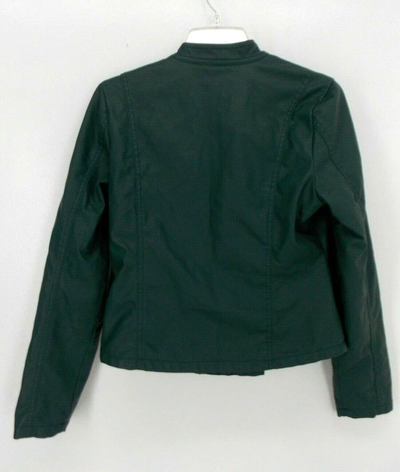 Chaqueta de cuero sintético I Love by Boy Meets Girl para mujer M verde nueva con defectos Foto 4 de 4