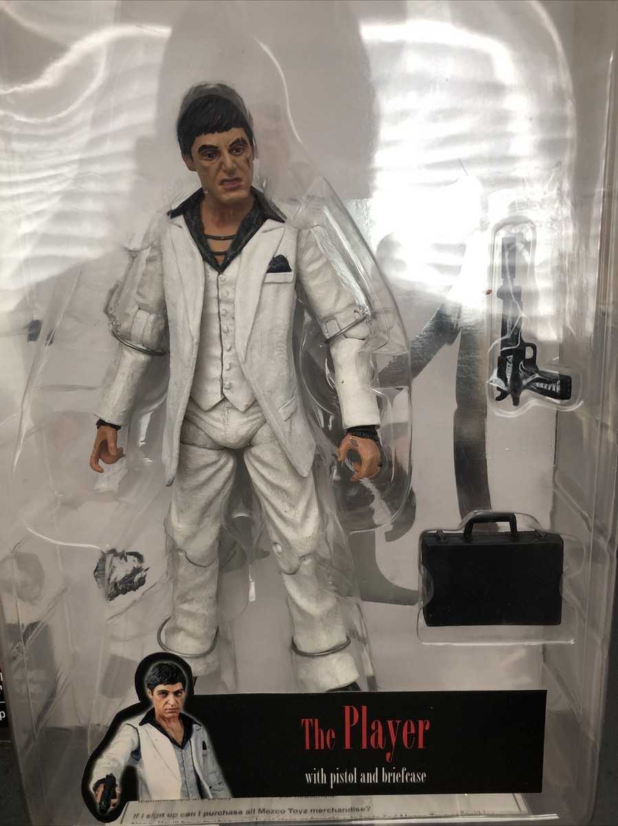 Mezco 2005 SCARFACE Action Figure TONY MONTANA White Suit THE