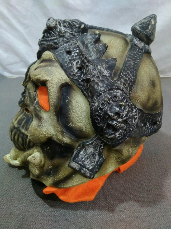 Demon Warrior Mask Skull Skeleton Halloween Adult Size! PREOWNED - Image 2 of 4