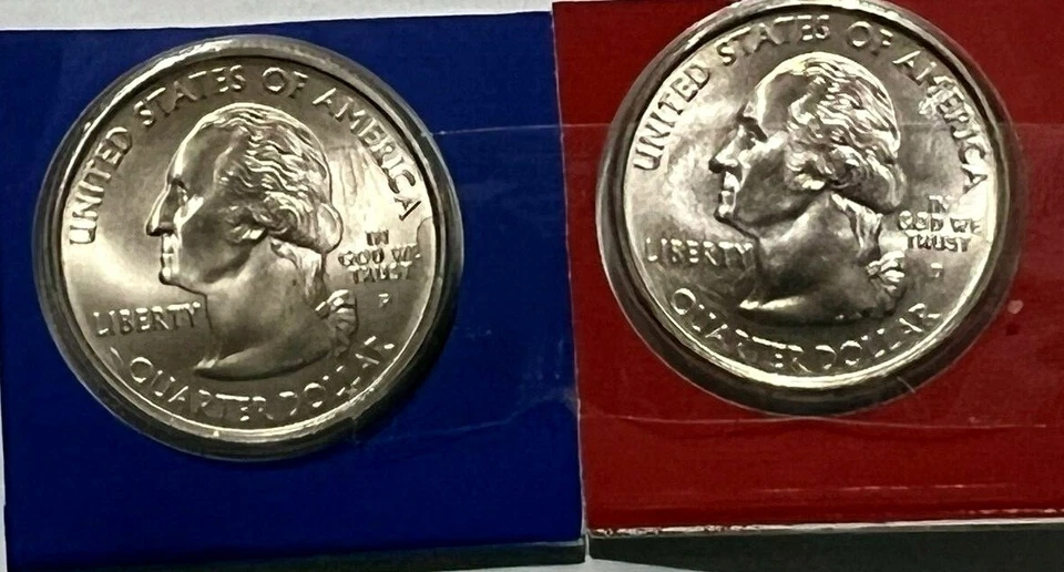 2007 P D Wyoming State Quarters SATIN FINISH in Mint Cello - Image 2 of 2