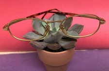 New Matte Gold Eyeglasses Diamond Cut Edges w/ Sunblast Temples  Closeout SALE 