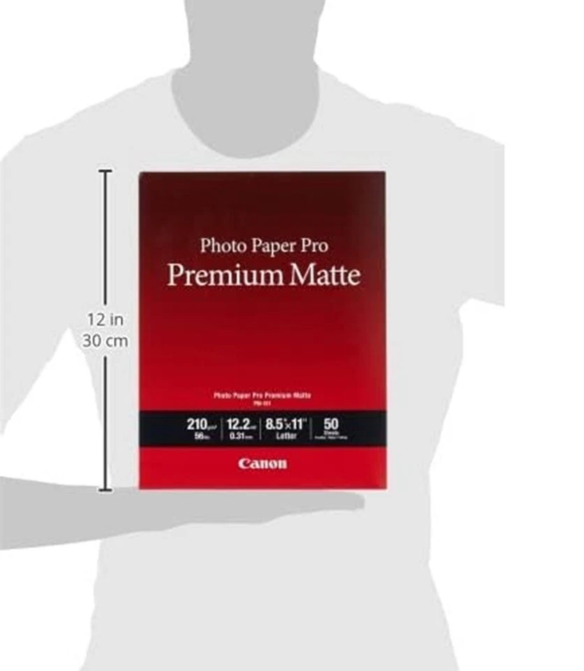 Canon PM-101 Photo Paper Pro Premium Matte (8.5 x 11", 50 Sheets) - Image 2 of 2