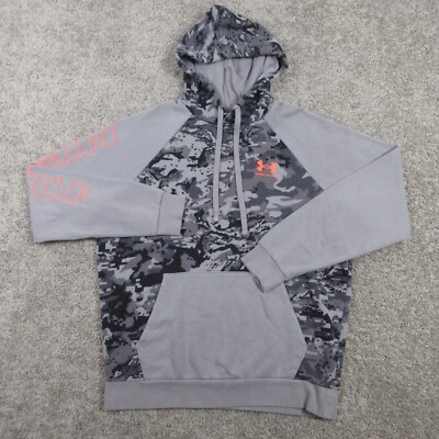 Under Armour Sweater Mens Medium Gray Camouflage Logo