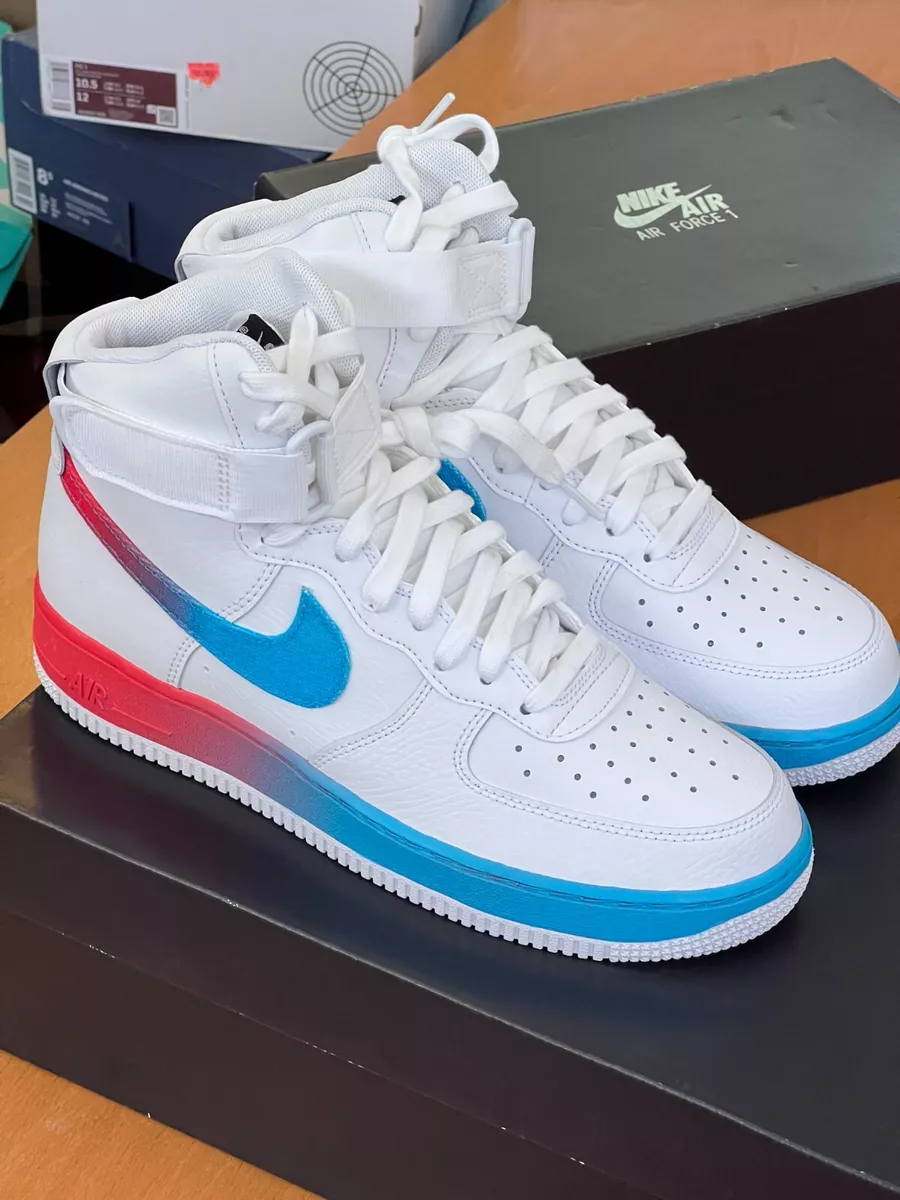 Nike Air Force 1 High '07 LV8 White/Ember Glow Blue-Fury Tie Dye Men’s Size 8 Nike Air Force 1 High '07 LV8 White/Ember Glow Blue-Fury Tie Dye Men’s Size 8