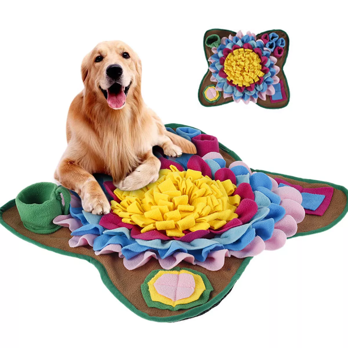 Pet Dog Snuffle Mat Toy Sniffing Treat Puzzle Feeder Foraging Nose