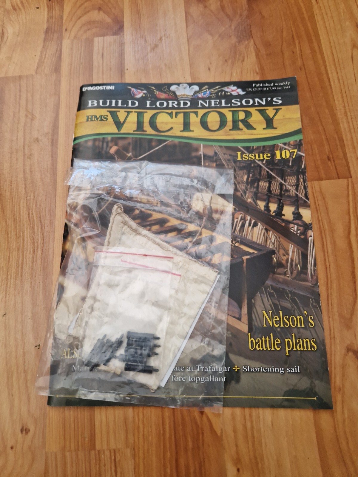 1/84 DEAGOSTINI BUILD LORD NELSON'S HMS VICTORY MODEL SHIP ISSUE 107 INC PART