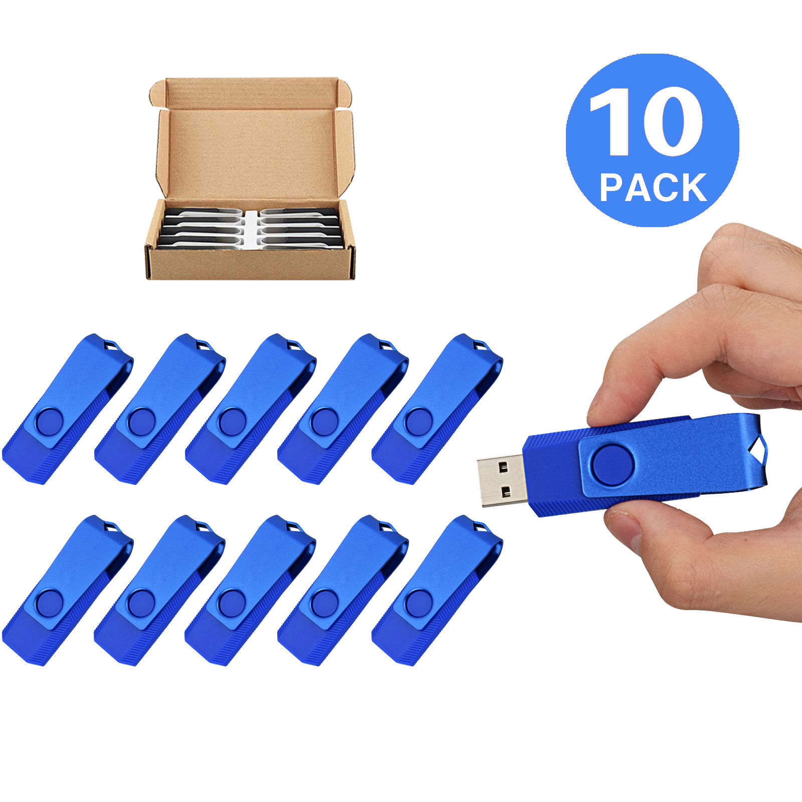 Memoria USB kootion 10 piezas/lote 1GB-16GB USB 2.0 con giro, imagen 3