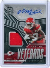 2021 Panini Spectra Vested Veterans Jersey Auto Prizm MECOLE HARDMAN JR 8/50