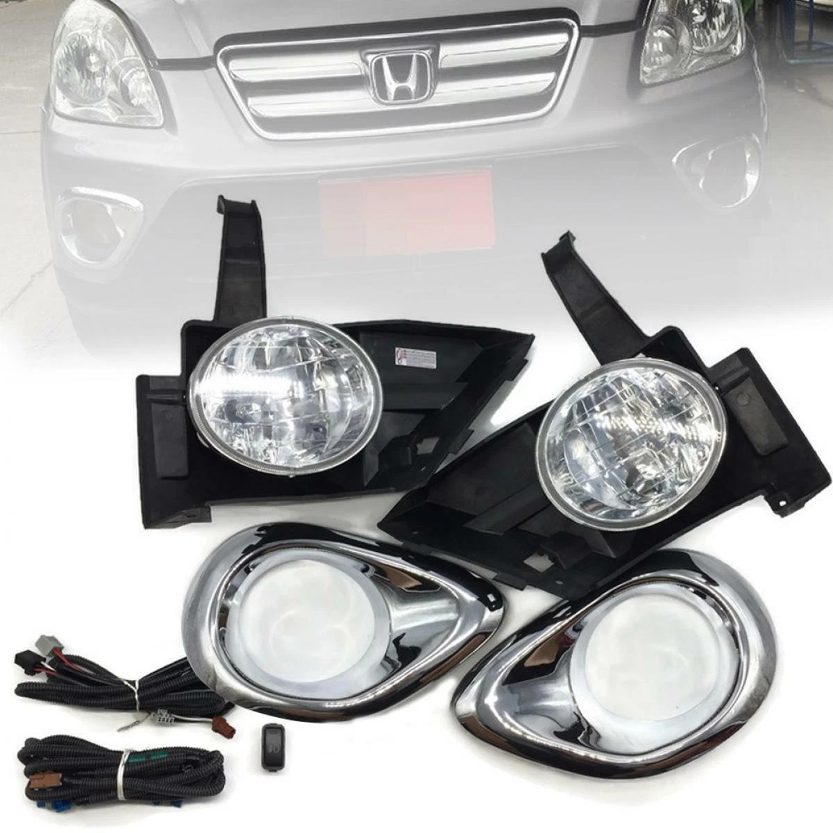 Fog Lamp Spot Light Cover Complete Set Kit For Honda CR V CRV RD