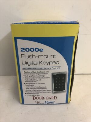 Linear 2000E Flush-Mount Digital Keypad 500 Codes - Standalone / Front-end