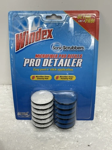 Windex Sonic Scrubber Microfiber Pad Refills NEW