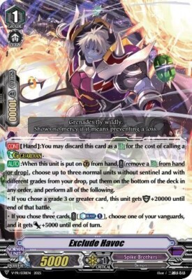 Bushiroad Cardfight Vanguard Exclude Havoc V-PR/0311EN Spike