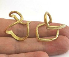 Adjustable Ring Raw brass 17.5mm 7US inner size - Adjustable  OZ3491