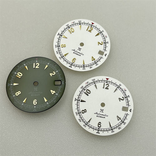 Green Luminous 28.5MM Watch Dial Watch Accessories for NH35 NH35A/4R35 Movement - Picture 4 of 22