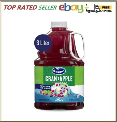 Ocean Spray Cran-Apple Cranberry Apple Juice Drink, 101.4 Fl Oz Bottle Pack of 1
