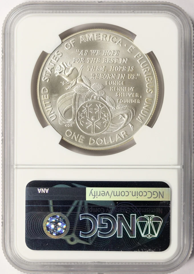1995-W Special Olympics $1 Commemorative Silver Dollar NGC MS69 - Image 2 of 2