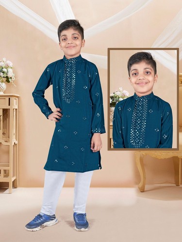 Kurta pyjama Indian party suit men’s kurta pajama set wedding wear - Picture 5 of 10