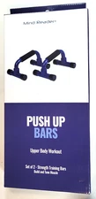 Mind Reader Push Up Bar Stand, Set of 2 Stands - 220lb Weight Capacity - Blue