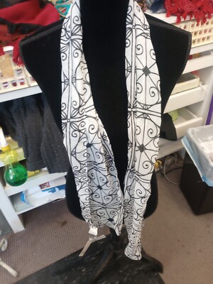 ganz black and white scarf and headband