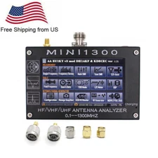 Original Mini1300 0.1-1300MHz HF VHF UHF Antenna Analyzer 4.3" LCD Touch Screen