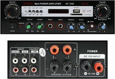 Amplificatore bluetooth audio radio FM karaoke ingressi microfono sd usb mp3 BT-