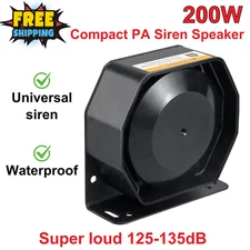 200W 8 Ohm Heavy Duty Sound Loud, Police Car, Ambulance Horn PA Speaker Aluminum