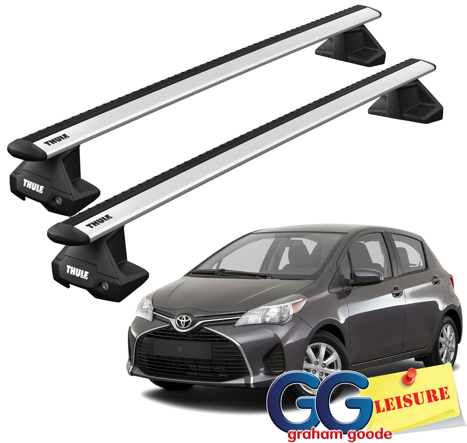 Thule Evo WingBars Roof Rack Bars | Toyota Yaris 5dr 2011- onwards