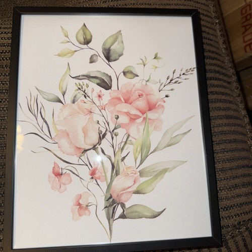 8 X 10 Rose Trio In Black Aluminum Frames NEW Shipping Included - 第 1/4 張圖片