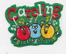 Girl Boy Cub Christmas CAROLING Bulb Fun Patches Crests Badges SCOUT GUIDE Carol