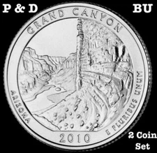 2010 P & D Grand Canyon Arizona ATB Coin Set (2 Coins) *Brilliant Uncirculated*