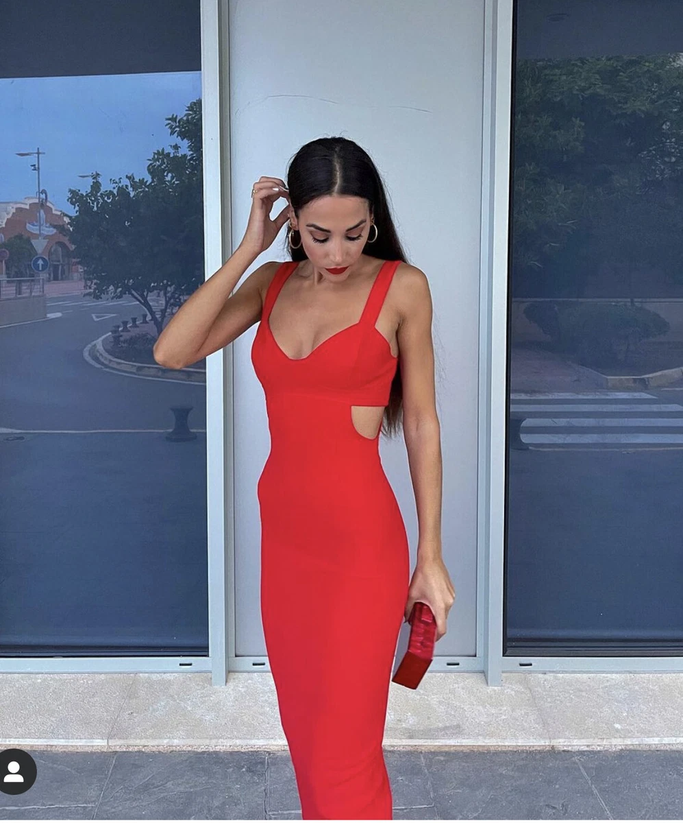 zara cut out dress