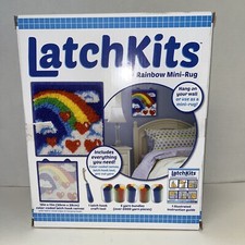 LatchKits Mini-Rug Sewing Kit The Classic Latch Hook Craft Kit - Rainbow New