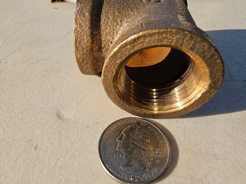 TEE IDRAULICA 24TT18, 3/4NPT, OTTONE MASSICCIO, OTTIME CONDIZIONI - Foto 2 di 6