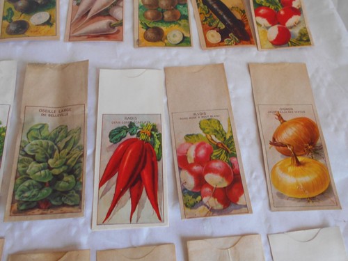 Vintage French Vegetable seed packets 1930s old stock for decoupage scrapbooking - Picture 4 of 8