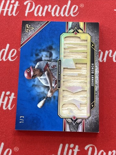 Johnny Bench "2X NL MVP" Relic Legend /3 2024 Topps Triple Threads #RL-JB Reds - Foto 2 di 4