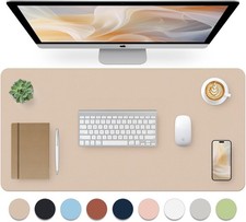 Leather Desk Pad, Mouse Pad, Non-Slip Desk Protector Mat, Leather Desk Blotter