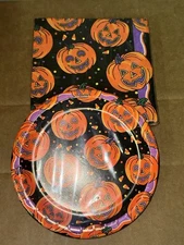 Creative Converting Napkins + Plates Halloween Treats Pumpkin Magic Sealed NOS