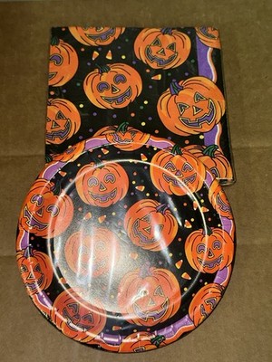 Creative Converting Napkins & Plates Halloween Treats Pumpkin Magic Sealed NOS