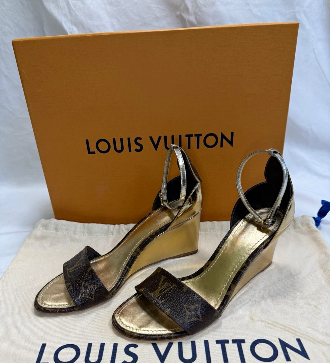 美品✨LOUIS VUITTONモノグラム・ミュール ゴールド金具37 25+ Louis Vuitton Gold Shoes for Women for sale | Updated Oct 2026