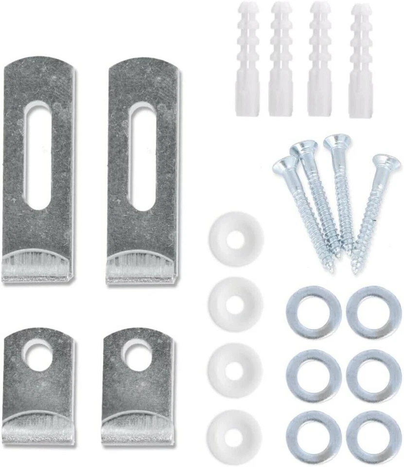LARGE MIRROR & PICTURE HANGING ADJUSTABLE KIT Wall Bracket Clip Set With Fixings