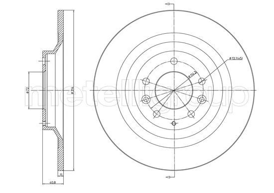 2x BRAKE DISC 23-1552C FOR MAZDA 6/Station/Wagon ATENZA L3C1/L3KG 2.3L 4cyl - Image 2 of 4